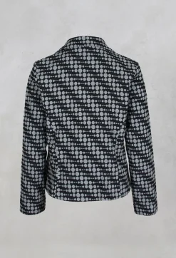 Out of Xile Jackets^Spotty Jacquard Short Jacket with Button Front in Silver