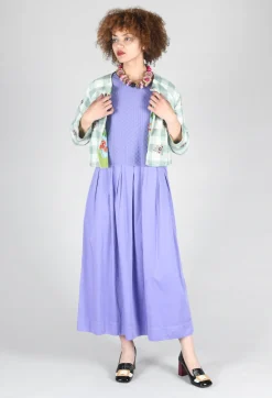 Traces of Me Jackets^Square Flower Chess Bolero in Blue Jade