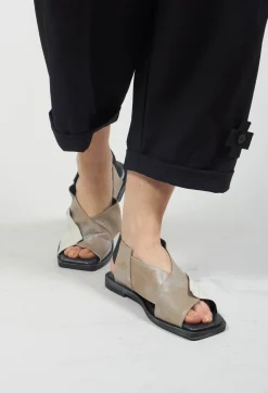 Papucei Flats^Square Toe Seamus Flat in Beige
