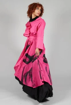 Bize Dresses^Statement Collar Dress in Pink