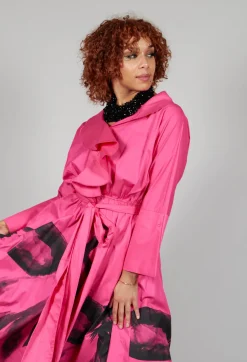 Bize Dresses^Statement Collar Dress in Pink