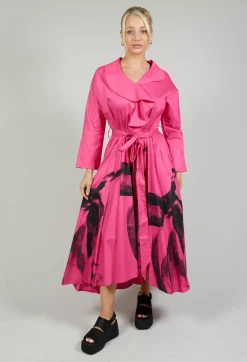 Bize Dresses^Statement Collar Dress in Pink