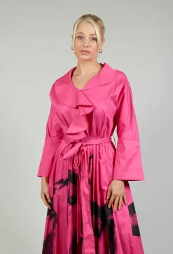 Bize Dresses^Statement Collar Dress in Pink