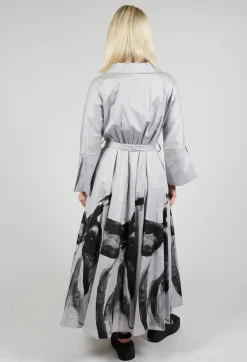 Bize Dresses^Statement Collar Dress in Grey