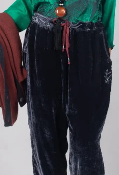Traces of Me Trousers^Still Velvet Trousers in Dark Night