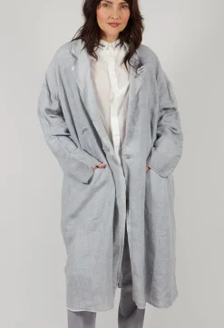 Umit Unal Coats^Stitch Cotton Overcoat in Original Grey