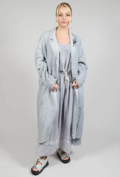 Umit Unal Coats^Stitch Cotton Overcoat in Original Grey