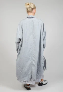 Umit Unal Coats^Stitch Cotton Overcoat in Original Grey