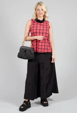 Thing Tops^Stitch Detail Vest Top in Chili