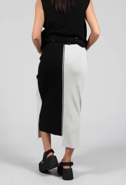 Philomena Christ Skirts^Stitch Pencil Skirt in Black and Silver
