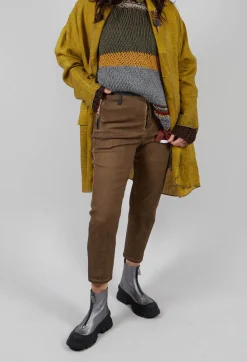 Umit Unal Trousers^Straight Leg Cotton Trousers in Light Brown