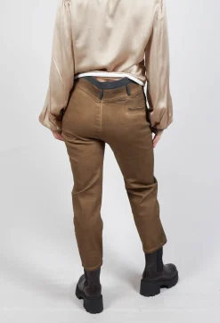Umit Unal Trousers^Straight Leg Cotton Trousers in Light Brown