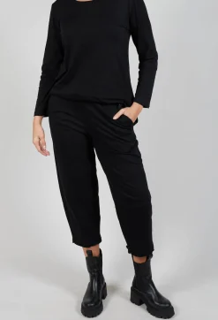 Bread and Butter Trousers^Straight Leg Cotton Trousers in Black