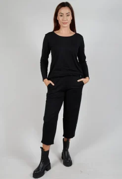 Bread and Butter Trousers^Straight Leg Cotton Trousers in Black
