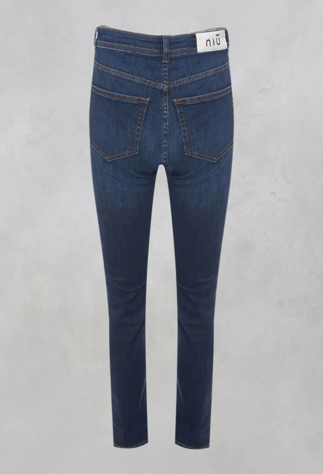 Niù Jeans^Straight Leg Denim Jeans in Blue