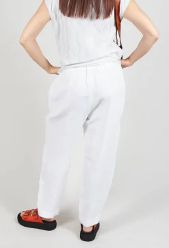 Tadashi Trousers^Straight Leg Trousers in White