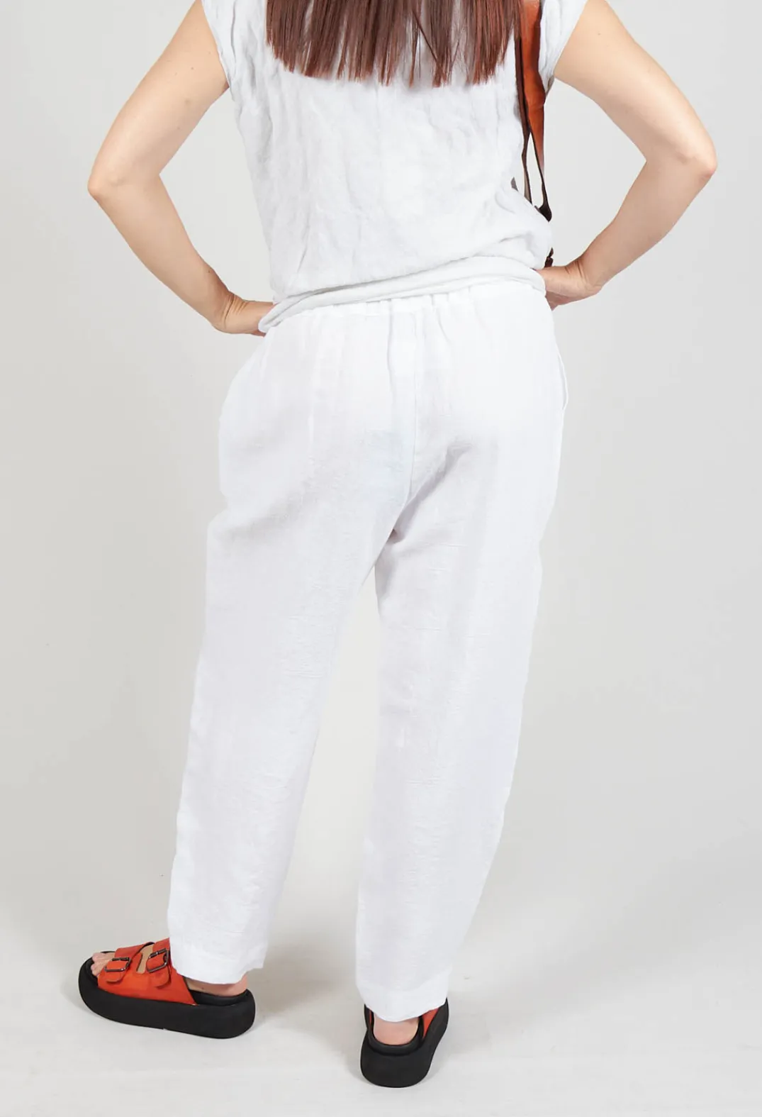 Tadashi Trousers^Straight Leg Trousers in White