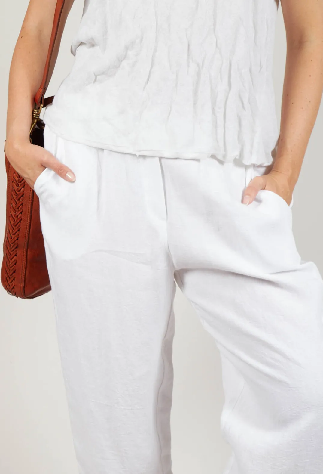 Tadashi Trousers^Straight Leg Trousers in White