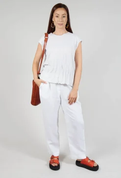 Tadashi Trousers^Straight Leg Trousers in White