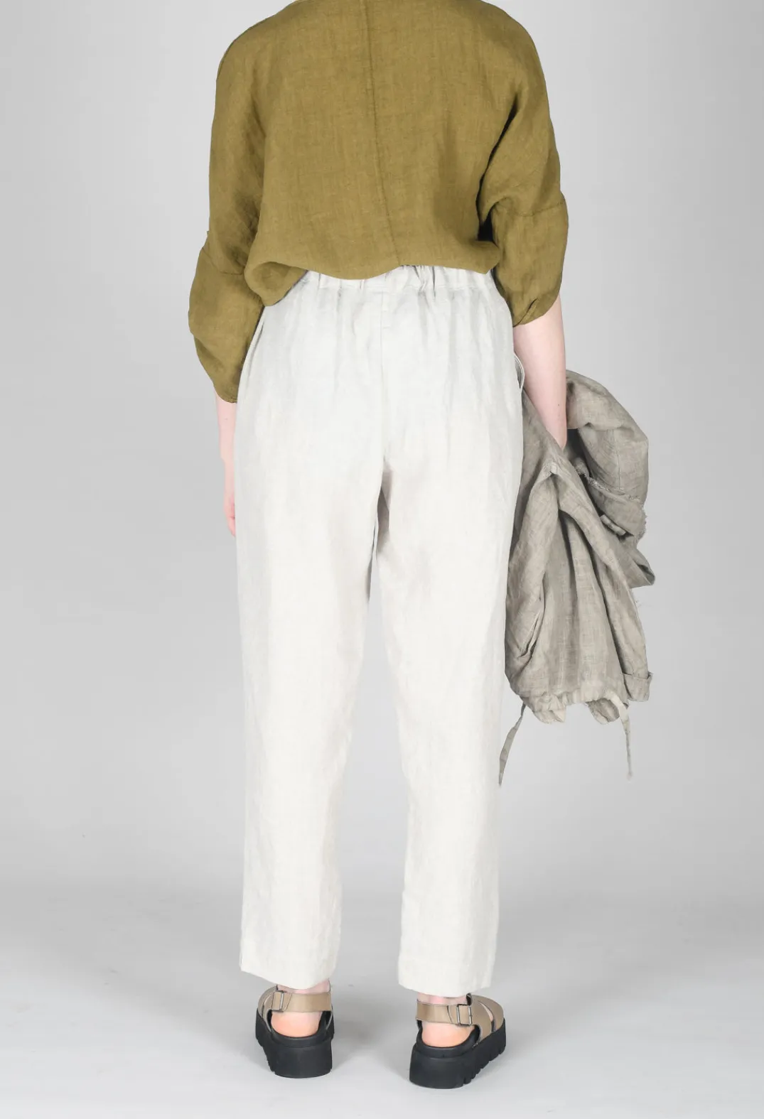 Tadashi Trousers^Straight Leg Trousers in Beige