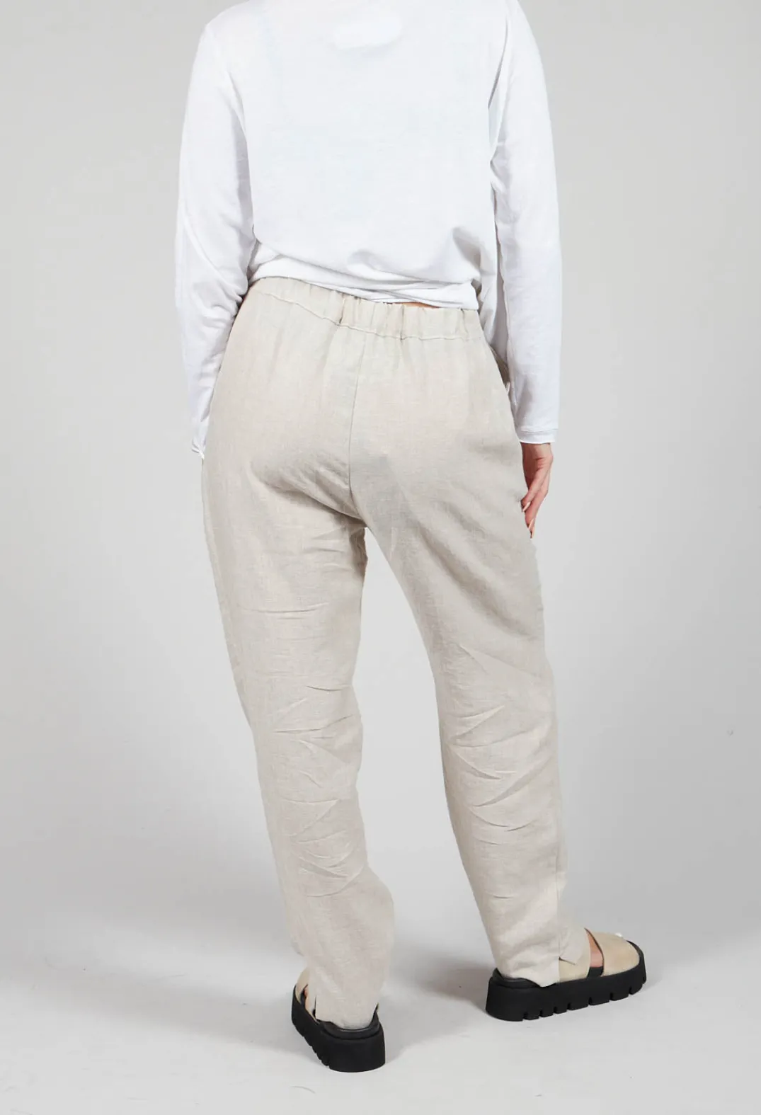 Tadashi Trousers^Straight Leg Trousers in Beige