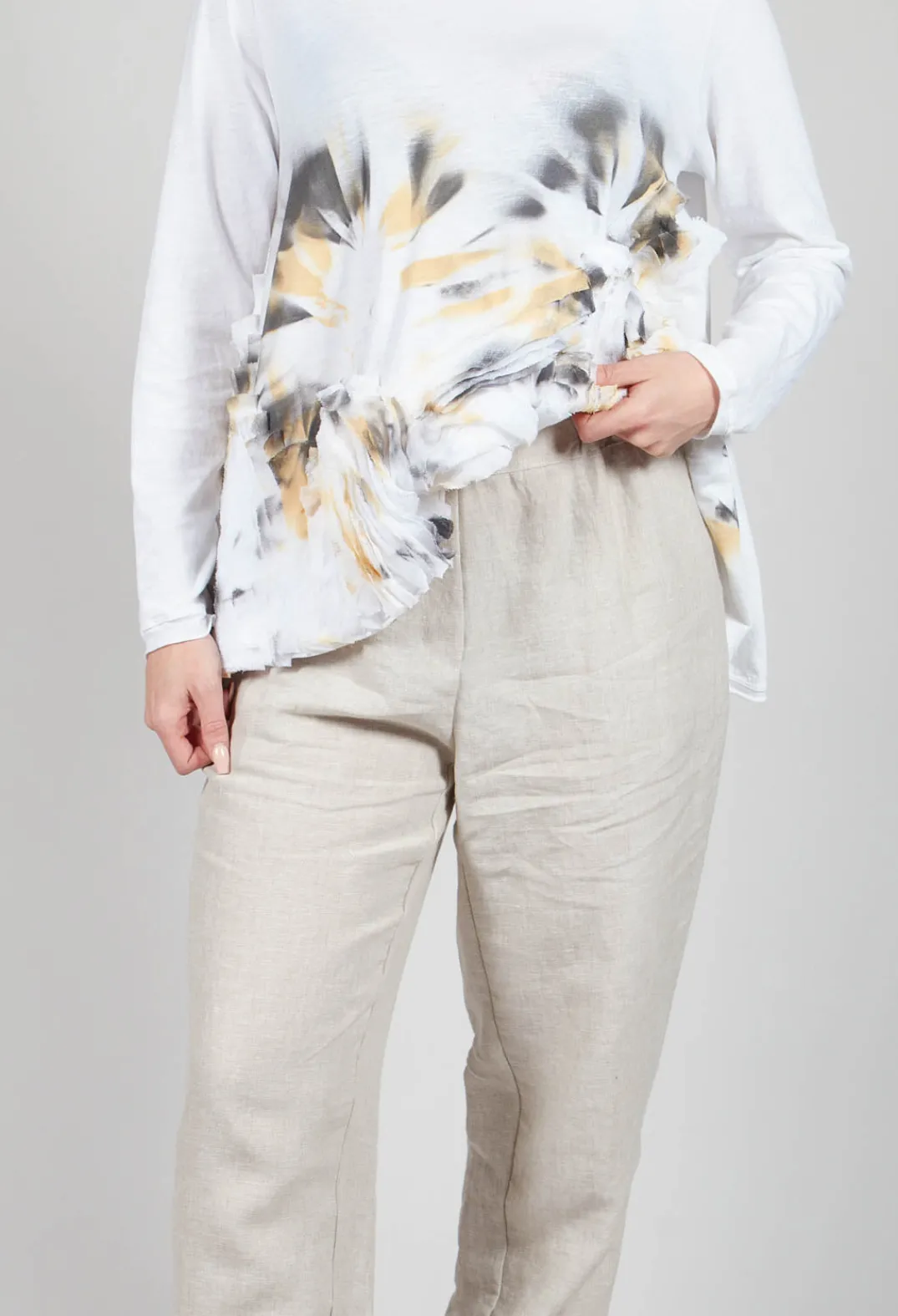 Tadashi Trousers^Straight Leg Trousers in Beige