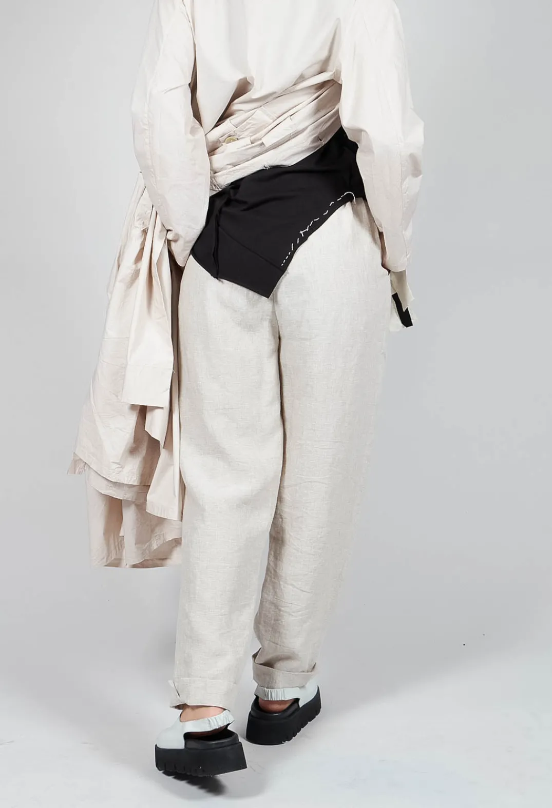 Tadashi Trousers^Straight Leg Trousers in Beige
