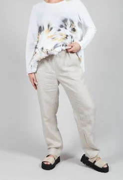 Tadashi Trousers^Straight Leg Trousers in Beige