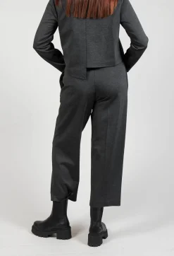 Mei Meij Trousers^Straight Leg Trousers in Antracite Melange
