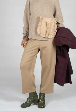 Mei Meij Trousers^Straight Leg Trousers in Camel