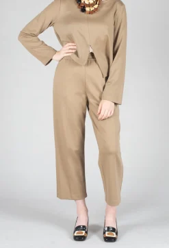 Mei Meij Trousers^Straight Leg Trousers in Camel