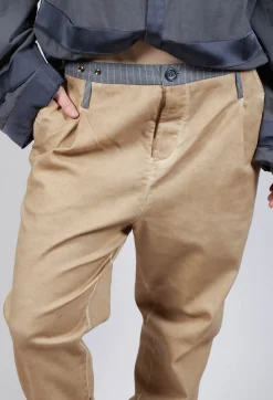 Umit Unal Trousers^Straight Leg Trousers in Beige