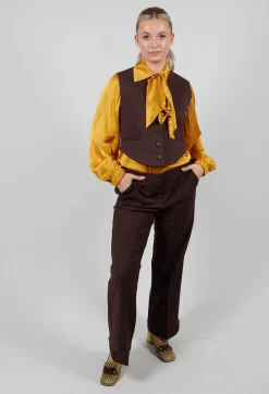 Mei Meij Trousers^Straight Leg Trousers with Feature Hems in Java