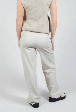 Sarah Pacini Trousers^Straight Leg Trousers with Cut Out in Mastic