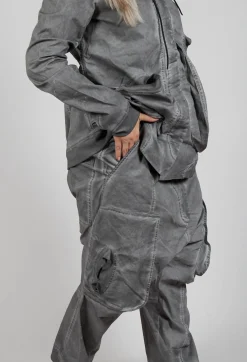 Rundholz Dip Trousers^Straight Leg Utility Trousers in Pencil Cloud