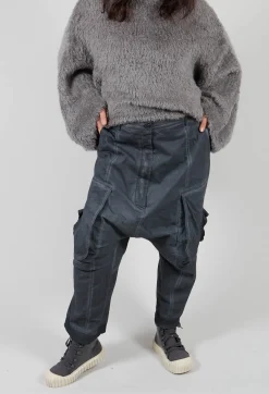 Rundholz Dip Trousers^Straight Leg Utility Trousers in Coal Cloud