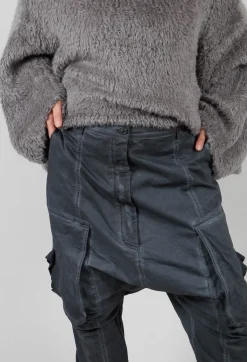Rundholz Dip Trousers^Straight Leg Utility Trousers in Coal Cloud