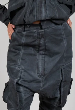 Rundholz Dip Trousers^Straight Leg Utility Trousers in Coal Cloud
