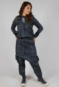 Rundholz Dip Trousers^Straight Leg Utility Trousers in Coal Cloud
