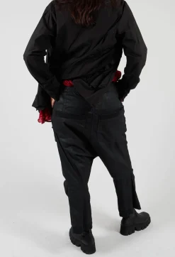 Rundholz Dip Trousers^Straight Leg Utility Trousers in Black