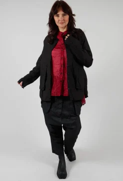 Rundholz Dip Trousers^Straight Leg Utility Trousers in Black