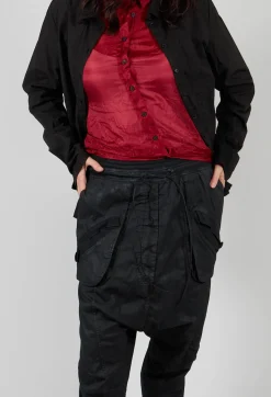 Rundholz Dip Trousers^Straight Leg Utility Trousers in Black