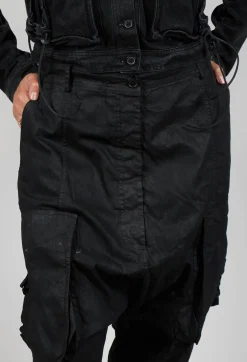 Rundholz Dip Trousers^Straight Leg Utility Trousers in Black