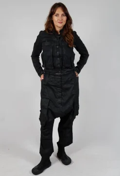 Rundholz Dip Trousers^Straight Leg Utility Trousers in Black