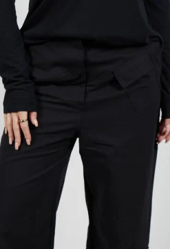 Rundholz Black Label Trousers^Straight Leg Utility Trousers in Black