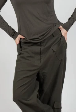 Rundholz Black Label Trousers^Straight Leg Utility Trousers in Jungle