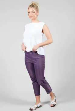 Sarah Pacini Leggings^Straight Leggings in Deep Purple