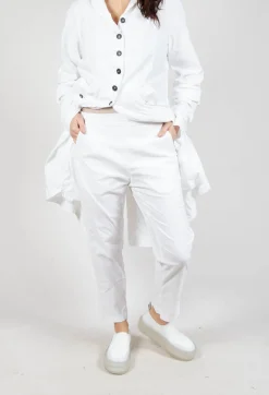 Rundholz Dip Trousers^Straight-Leg Trousers with Button-Flap Back Pockets in Semi Bleach