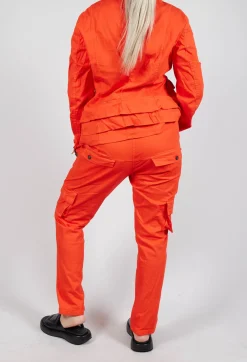 Rundholz Dip Trousers^Straight-Leg Trousers with Cargo Pockets in Mandarine