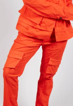 Rundholz Dip Trousers^Straight-Leg Trousers with Cargo Pockets in Mandarine